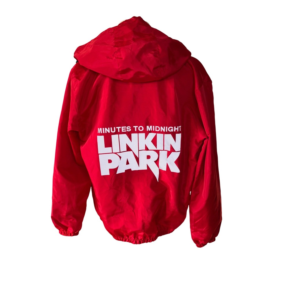 Rare Linkin Park Minutes to Midnight Windbreaker Tour Jacket Mens MED - Picture 3 of 11